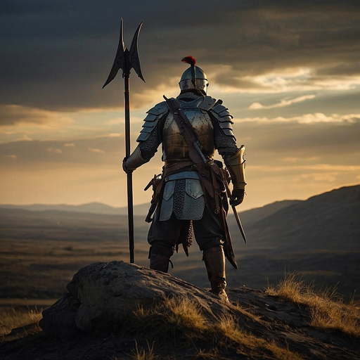 Silhouetted Against the Sunset: A Knight’s Solitary Vigil