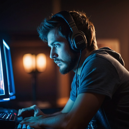 Lost in the Glow: A Gamer’s Focus Under Blue Light