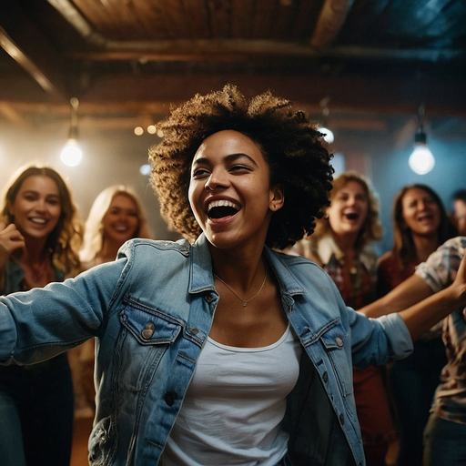 Friends Celebrate with Unbridled Joy