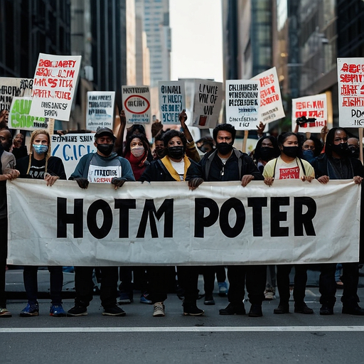 Protesters Demand ‘HOTM POTER’ in Somber March