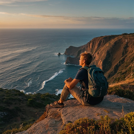 Solitude and Sunset: A Moment of Tranquility