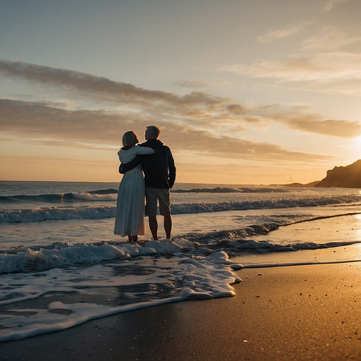 Golden Moments: A Love Story Unfolds at Sunset