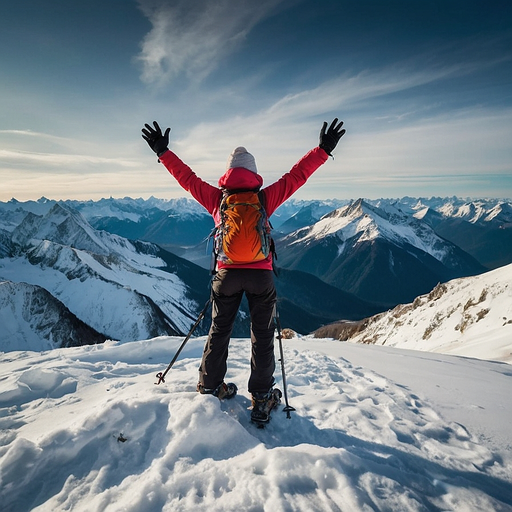 Conquering the Summit: A Moment of Triumph and Peace