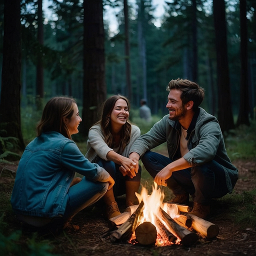 Campfire Laughter: A Night of Friendship and Warmth