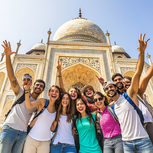 Taj Mahal Selfie: Capturing Joy and Beauty