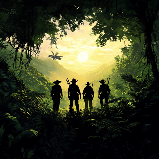 Silhouettes of Hope: A Mysterious Encounter in the Jungle