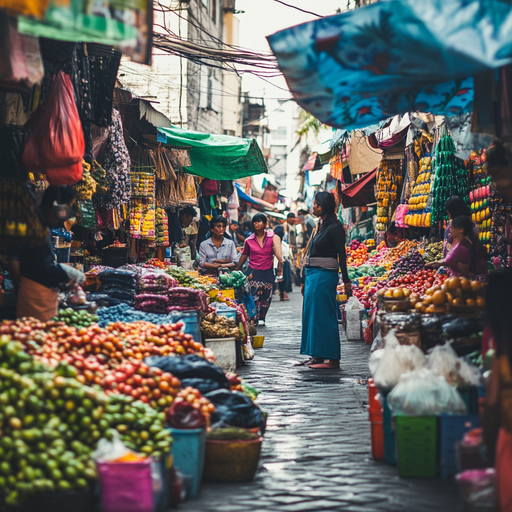 A Vibrant Tapestry of Colors and Life: Exploring a Bustling Southeast Asian Market