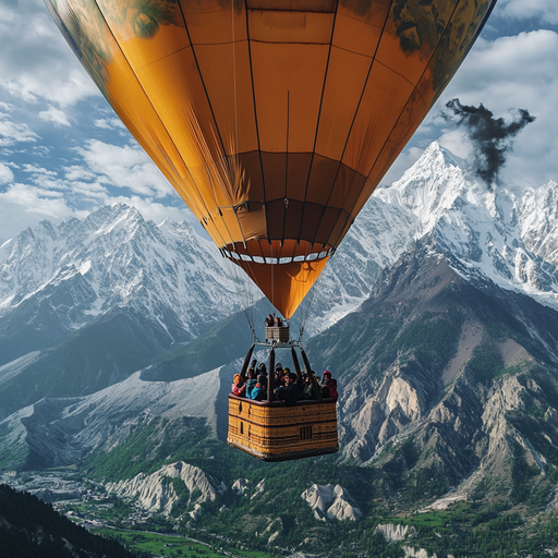 Soaring Above Serenity: A Hot Air Balloon Adventure in a Majestic Valley