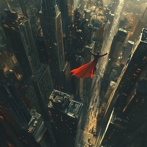 Soaring Through the City: A Painterly Vision of Flight