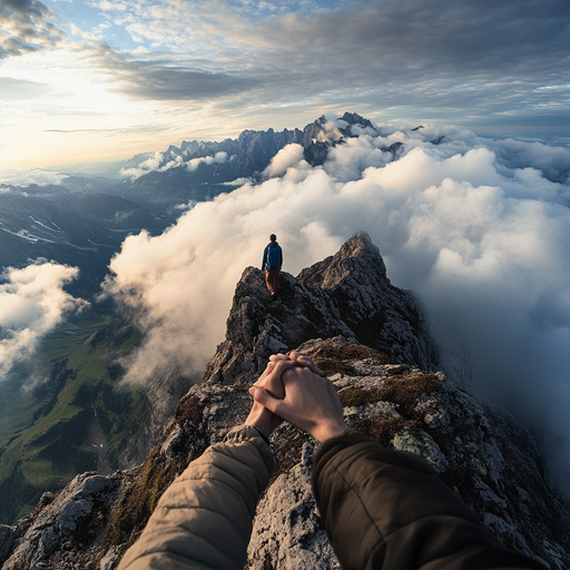 Reaching for the Horizon: A Moment of Wonder on the Mountaintop