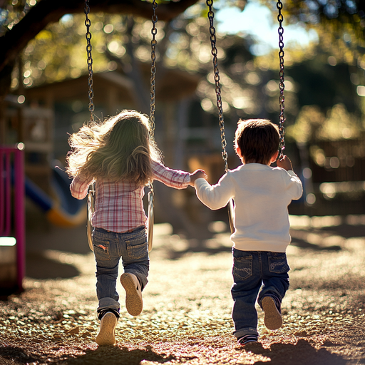 Swinging into Joy: A Moment of Childhood Bliss