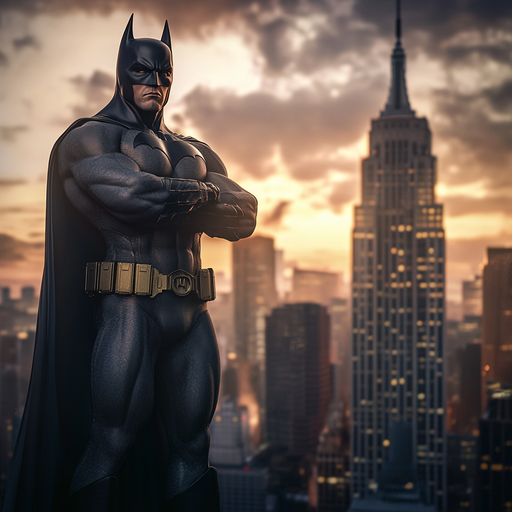 Batman’s Silhouette Dominates the Gotham Skyline