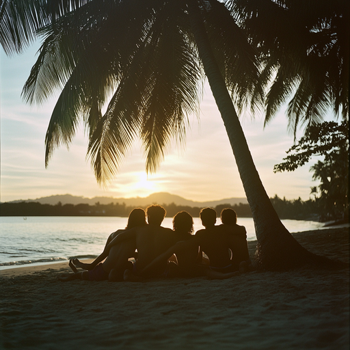 Silhouettes of Love at Sunset