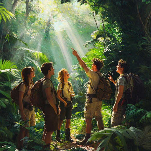 Sunlight Illuminates Adventure in the Jungle