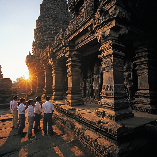 Golden Hour at the Ancient Temple