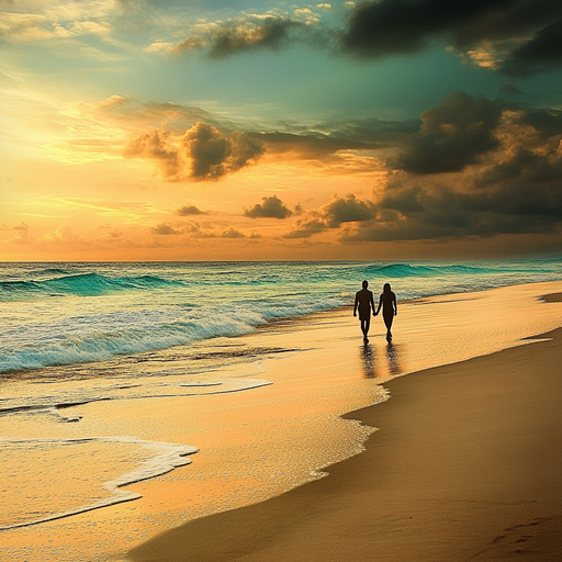 Sunset Romance on the Beach