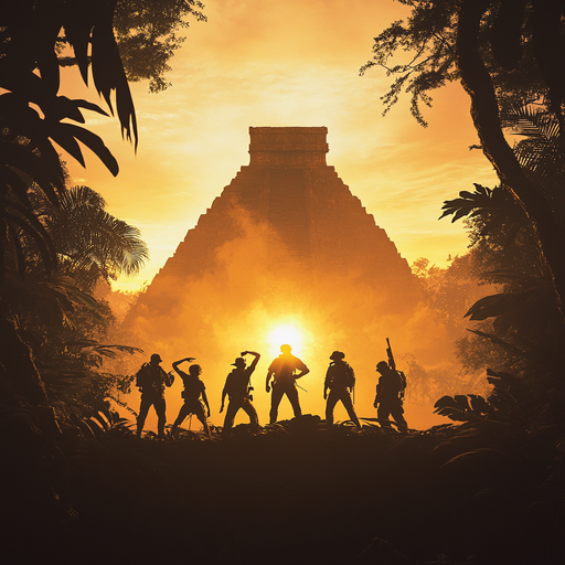 Silhouettes of Adventure: Unveiling the Mystery of the Mayan Pyramid