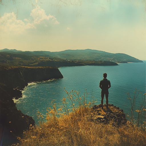 Silhouetted Serenity: A Moment of Tranquility on the Cliffside