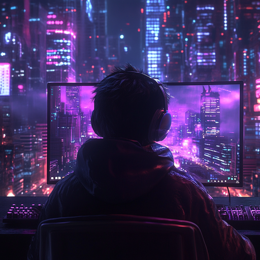 Lost in the Neon Glow: A Cyberpunk Dream