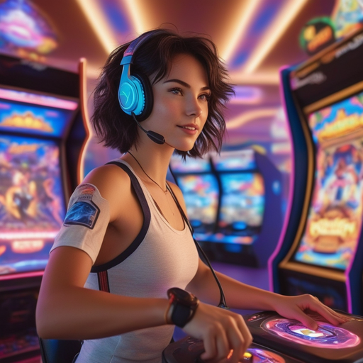 Lost in the Neon Glow: Gamer’s Focus Under the Arcade Lights