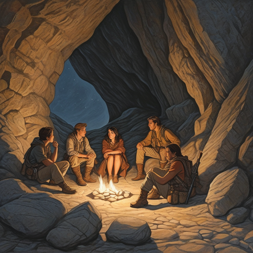 Campfire Tales in the Cave’s Embrace