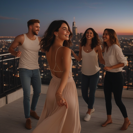 Rooftop Revelry: Capturing the Joy of Friendship