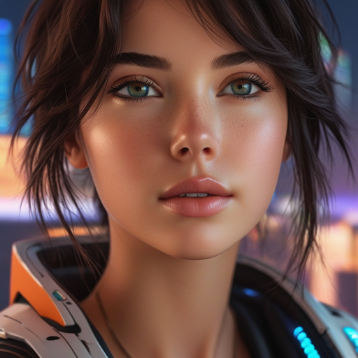 Alluring Enigma: A Futuristic Portrait