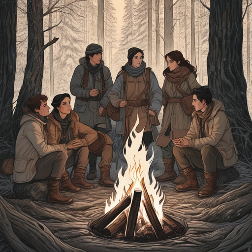 Firelight and Snow: A Cozy Gathering in the Wilderness