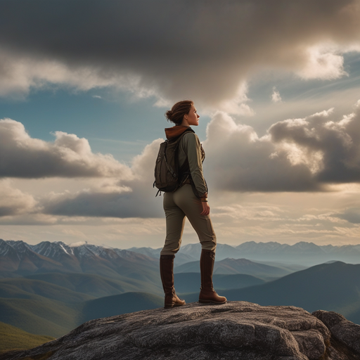 Contemplating the Peaks: A Moment of Serenity in the Mountains