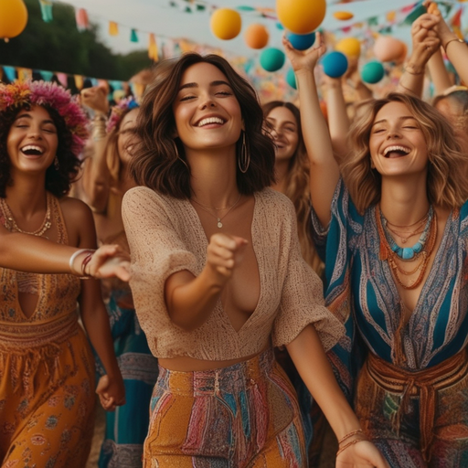 Boho Chic Festival Fun: A Celebration of Joy and Color