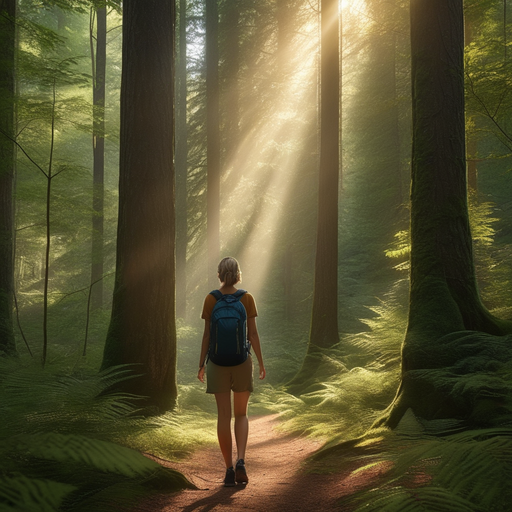 Golden Path: A Hiker’s Journey Through Serene Woods