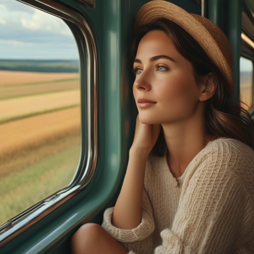 Lost in Thought: A Moment of Tranquility on the Train