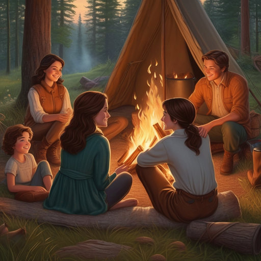 Campfire Tranquility: A Moment of Peace in the Forest