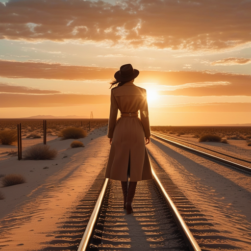 Silhouettes of Hope in the Desert Sunset