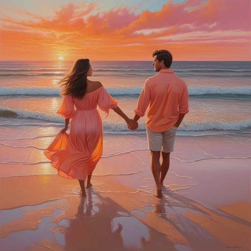 Sunset Romance on the Beach