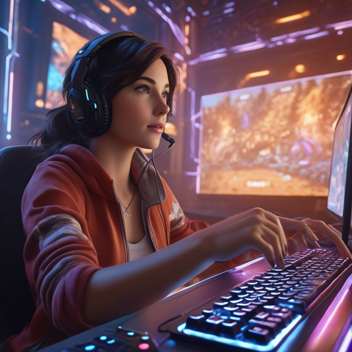 Lost in the Neon Glow: A Gamer’s Focus