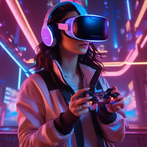 Lost in the Neon: A Cyberpunk Gamer’s Focus