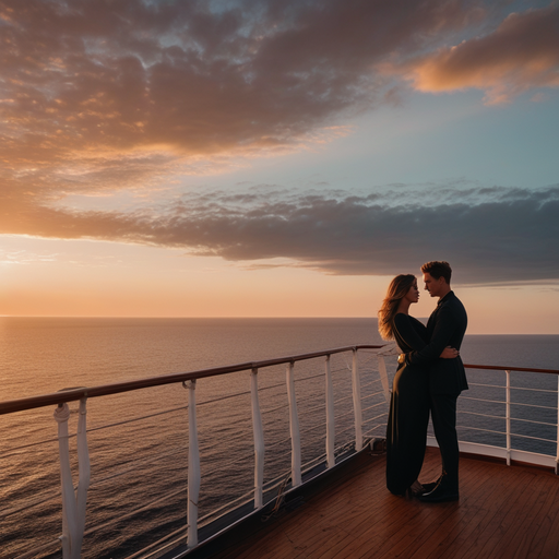 Love on the Horizon: A Silhouette of Romance Against the Sunset