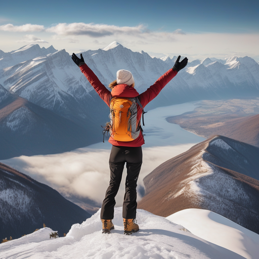 Conquering the Peak: A Moment of Triumph and Serenity