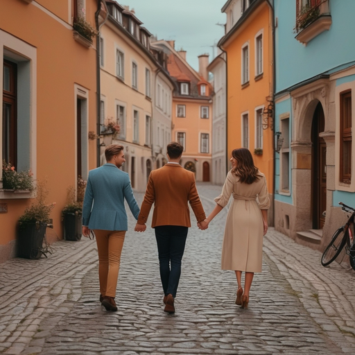 A Whimsical Stroll Through a European City