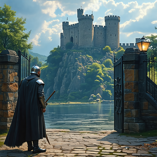 A Knight’s Journey Begins: A Majestic Castle Beckons