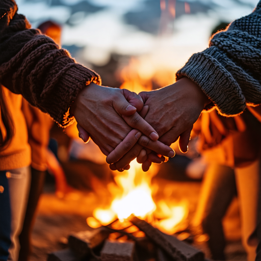 Warmth and Togetherness by the Fire