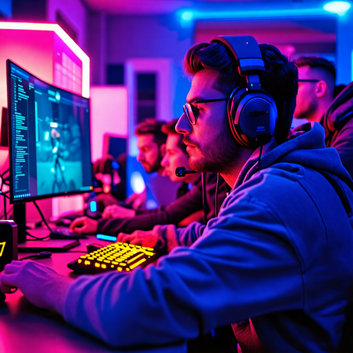 Neon Lights and Focused Faces: The Intensity of Competitive Gaming