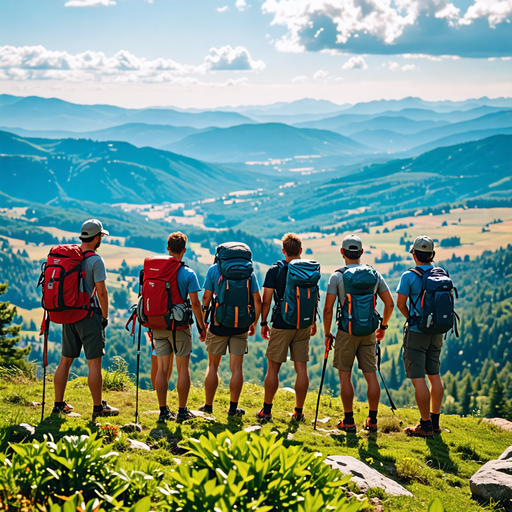 Contemplating the Vastness: Hikers Find Serenity on a Mountaintop