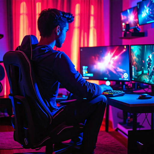 Immersed in the Game: A Gamer’s World of Lights and Focus