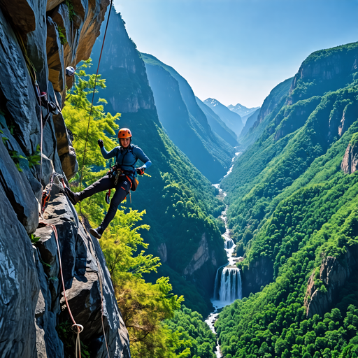 Conquering the Cliff: A Breathtaking Descent with a View