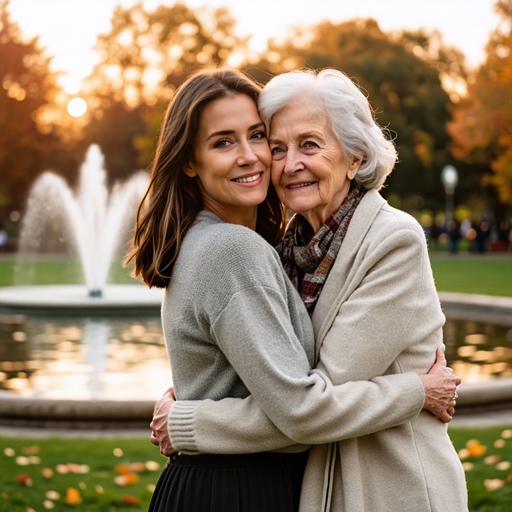 Golden Embrace: A Timeless Bond in Autumn’s Glow