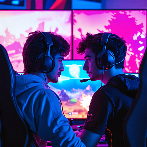 The Intensity of the Game: Two Gamers Locked in a Battle