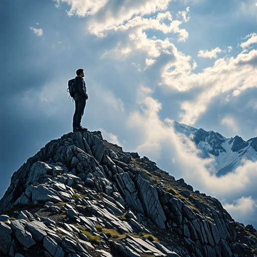 A Moment of Solitude on the Mountaintop