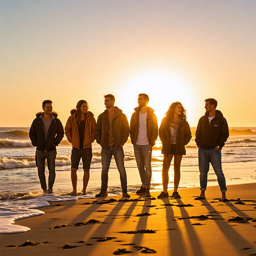 Golden Hour Friendships: Silhouettes of Joy at Sunset